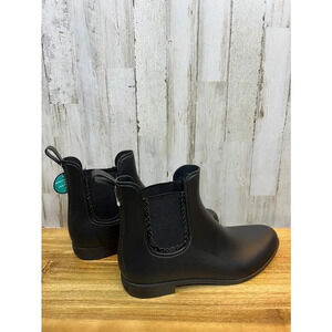 NWT Jack Rogers Women's Black Sallie‎ Chelsea Rain Boot Size 10